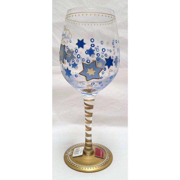 Celebrations by Mikasa Hand-Painted Festival of Lights 15 oz Wine Glass #5071304 - Picture 3 of 12